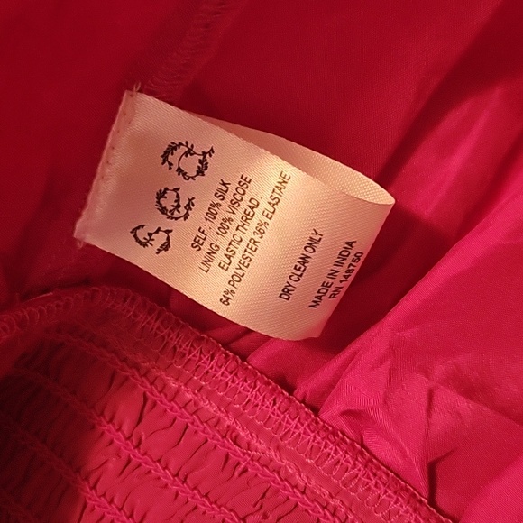 SEA NEW YORK Magenta Pink Silk Peplum Top Sz 2 NEW - Picture 7 of 8
